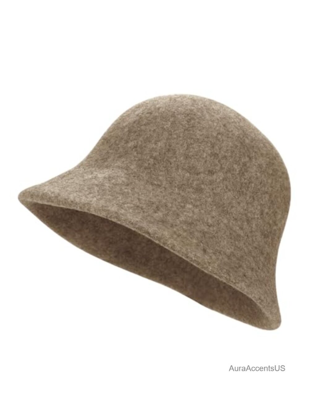 Faux Wool Felt Cloche Bucket Hat Foldable Winter Church Bowler Cap
